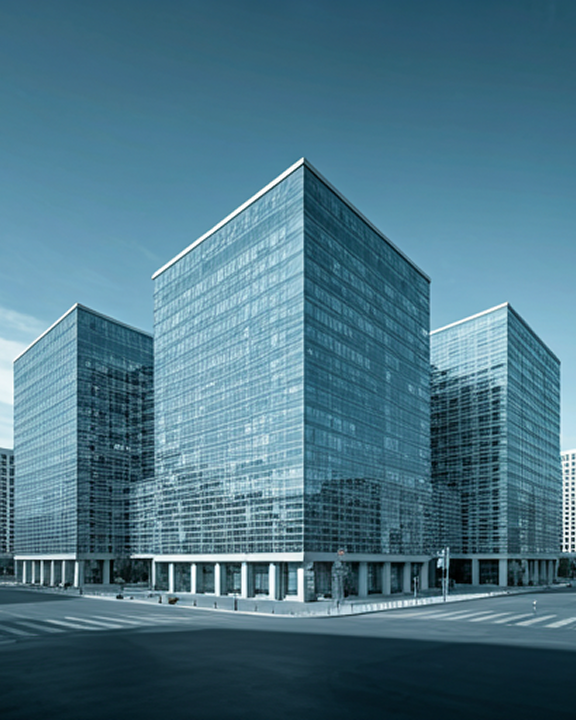 Modern corporate glass building