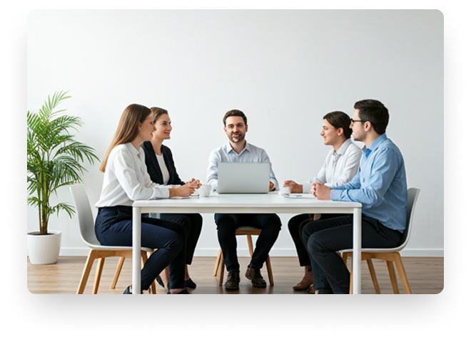 Business team discussion